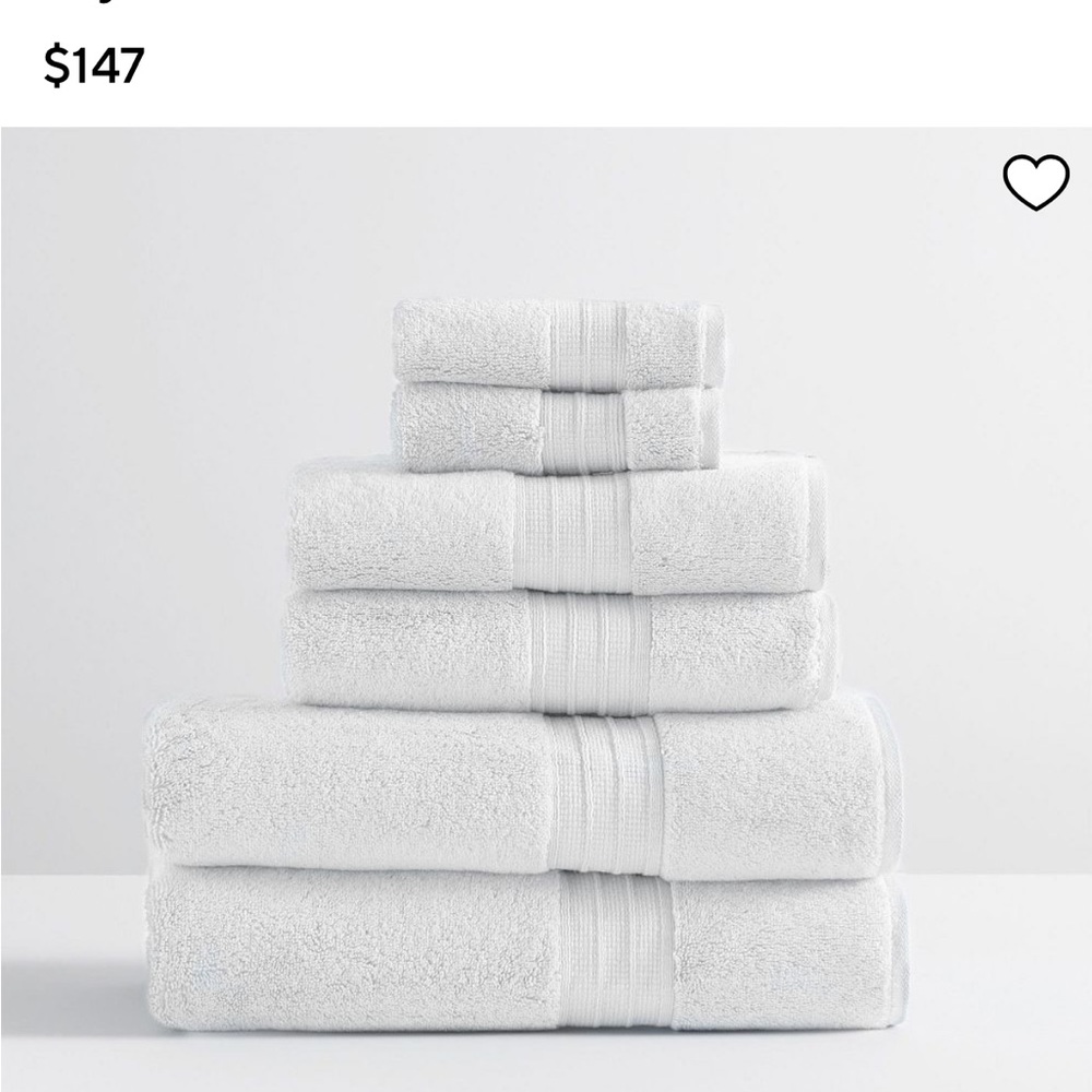 Pottery Barn TurkishHydrocorton Classic White Bath Towel Set